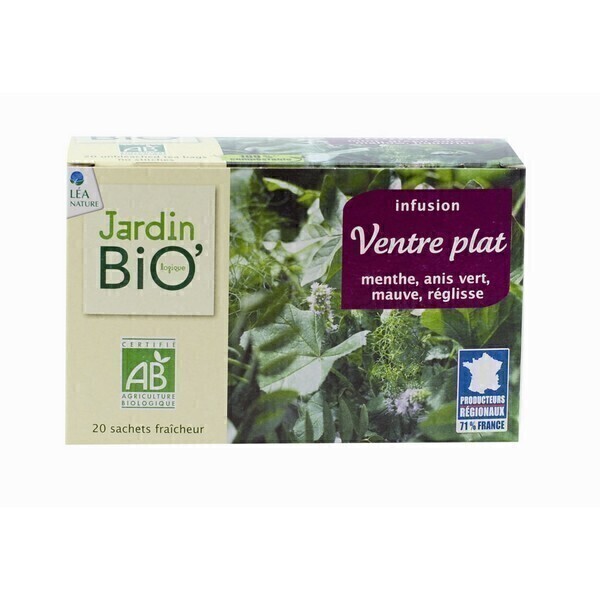 Infusion Ventre plat - 20 sachets Jardin Bio | Acheter sur Infusion Ventre plat - 20 sachets Jardin Bio | Acheter sur