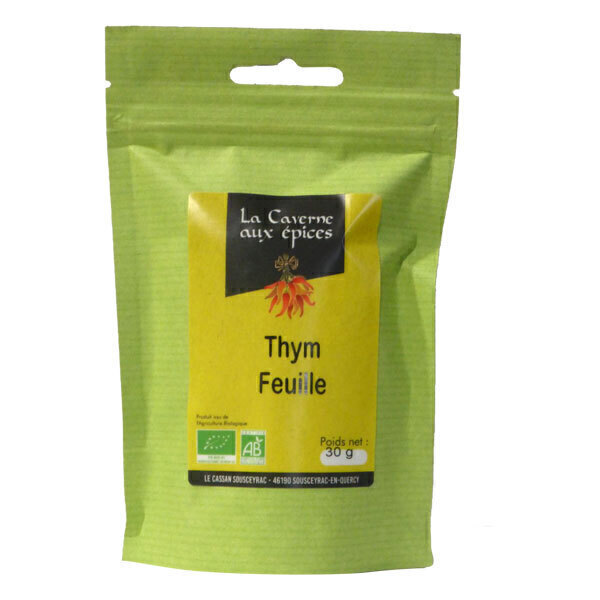 La caverne aux Epices - Thym feuille Bio 30g La caverne aux Epices - Thym feuille Bio 30g