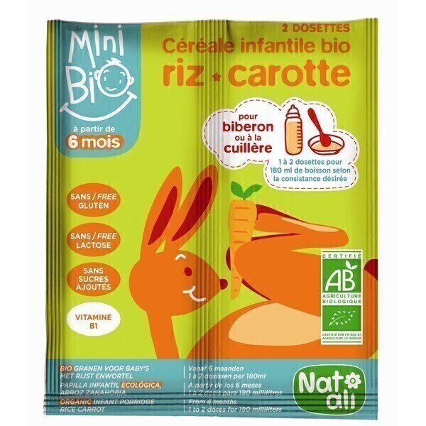 Natali - Céréales infantiles bio-carotte 16g
