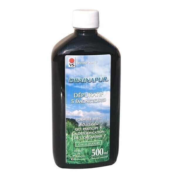 Drainapur draineur 5 émonctoires 500ml Vecteur Santé Drainapur draineur 5 émonctoires 500ml Vecteur Santé