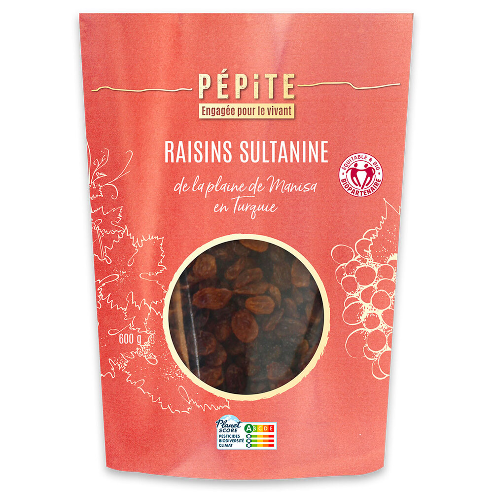 Pépite - Raisins sultanine de la plaine de Manisa en Turquie - 600g