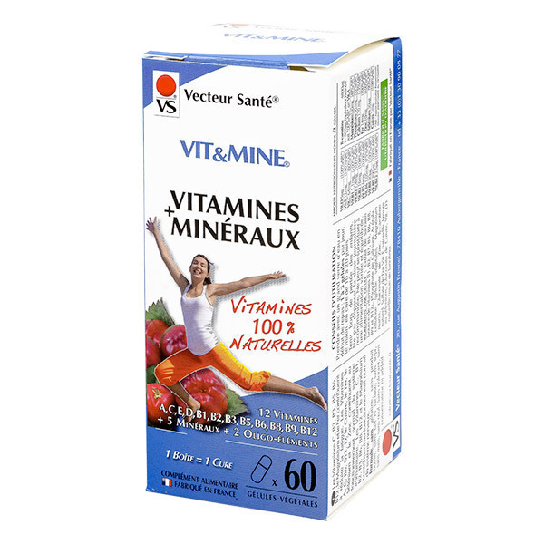 Vecteur Santé - Vit&Mine Vitamines et Minéraux x 60 gélules végétales