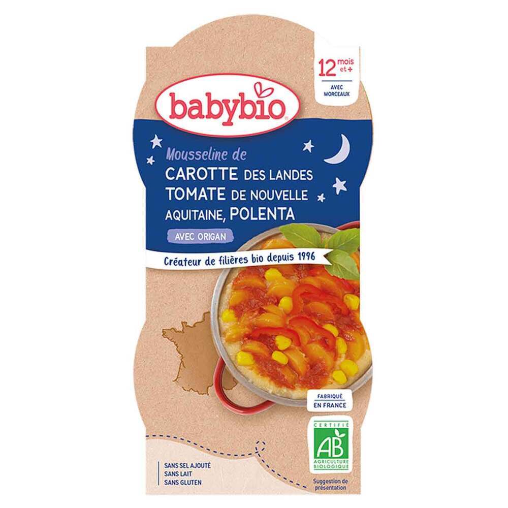 Babybio - 2 bols Carotte Tomate Polenta dès 12m 2 x 200g