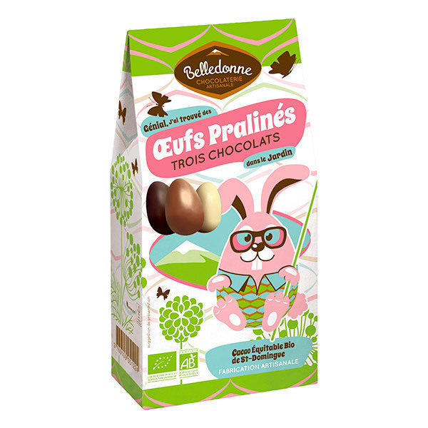 Belledonne - Oeufs pralinés aux 3 chocolats 100g Belledonne - Oeufs pralinés aux 3 chocolats 100g