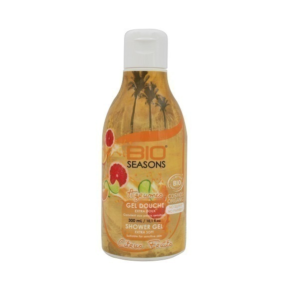 Bio seasons - Gel douche extra doux agrumes 300ml Bio seasons - Gel douche extra doux agrumes 300ml