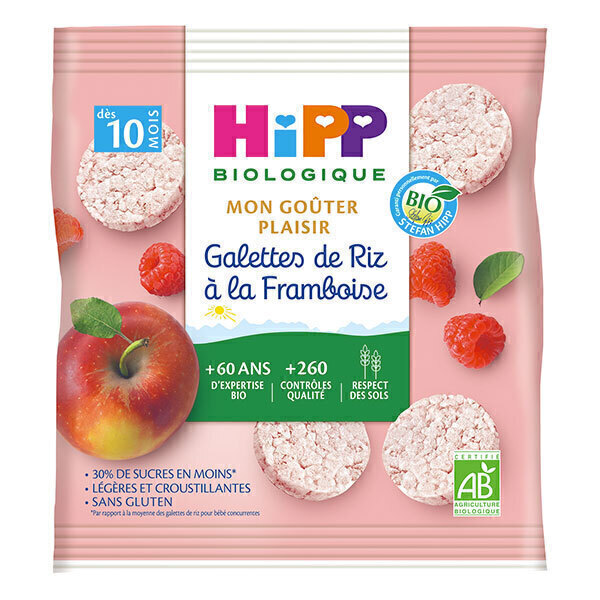 HiPP - Galettes de riz a la framboise 30g