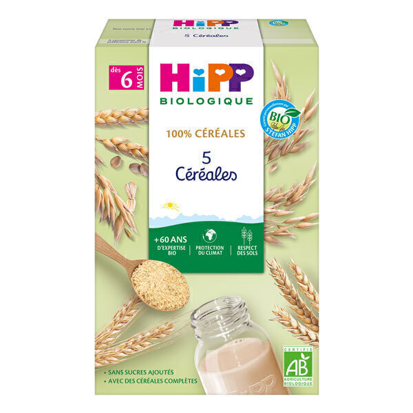 HiPP - Matins Gourmands 5 céréales Dès 6 mois 250g