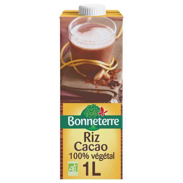 Bonneterre - Boisson végétale riz cacao 1L