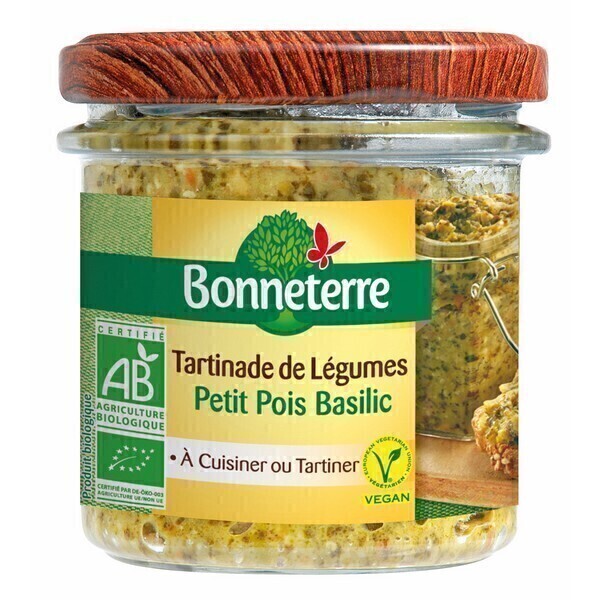 Bonneterre - Tartinade de légumes Petit pois basilic 135g