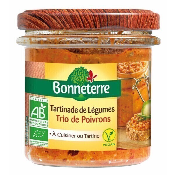 Bonneterre - Tartinade de légumes Trio de poivron 135g