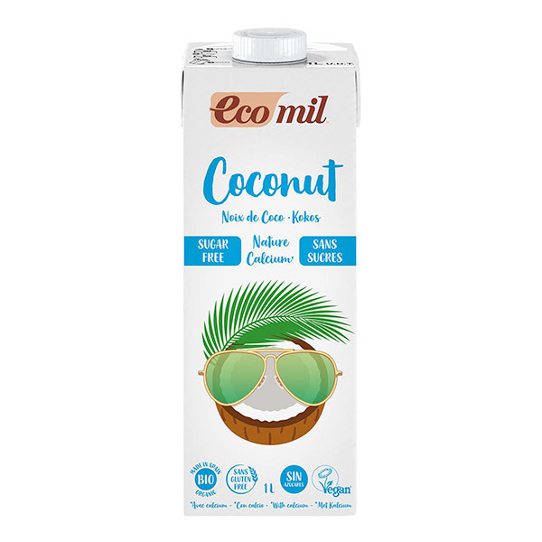 EcoMil - Boisson coco-calcium sans sucres 1L