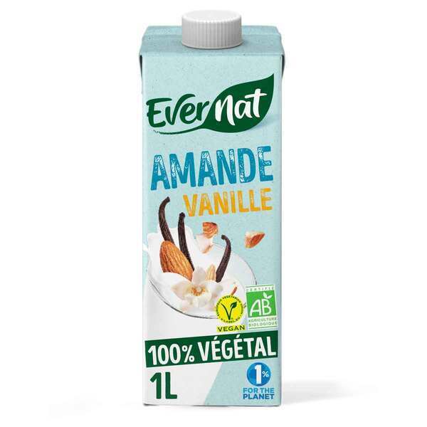 Evernat - Boisson végétale amande vanille 1L