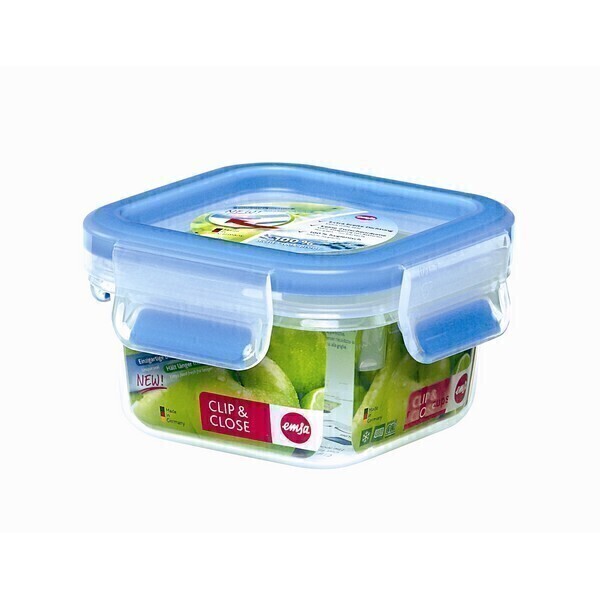 Emsa - Boîte alimentaire Clip & Close carrée 0,25L Emsa - Boîte alimentaire Clip & Close carrée 0,25L