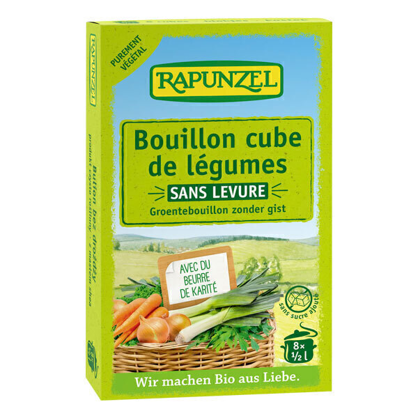 Rapunzel - Bouillon de légumes en cubes sans levure 80g