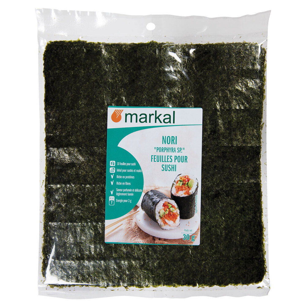 Markal - Feuilles pour sushi algues nori 30g