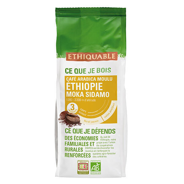 Ethiquable - Café moulu moka Ethiopie Bio 250g
