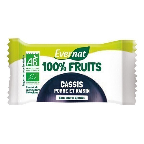 Evernat - Barre 100% fruit Cassis 30g Evernat - Barre 100% fruit Cassis 30g