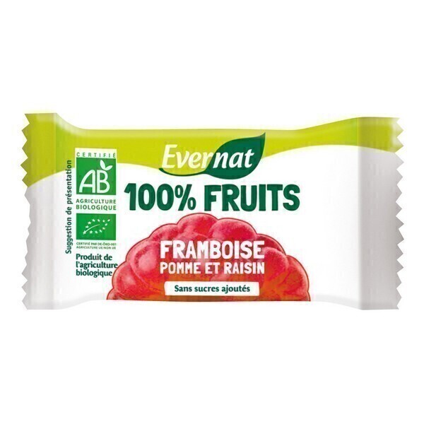Evernat - Barre 100% fruit Framboise 30g