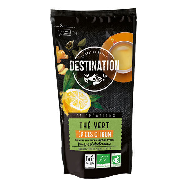 Destination - Thé vert épices citron 100g