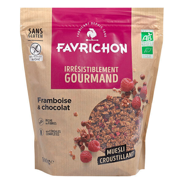 Favrichon - Muesli croustillant Framboise Chocolat 500g