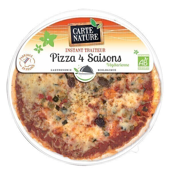  Pizza  4 saisons v g tarienne 400gr Carte  Nature 