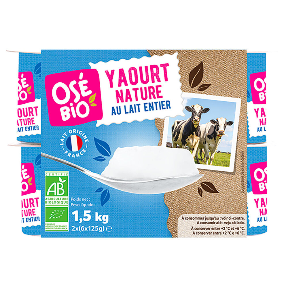 Yaourt Nature Bio 12x125g Ose Bio Greenweez