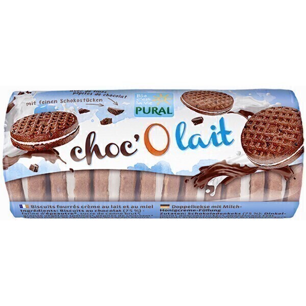 Pural - Biscuit fourré chocolat choc'O lait 85g
