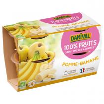 Danival - Purée Pommes bananes BIO 4 x 100g