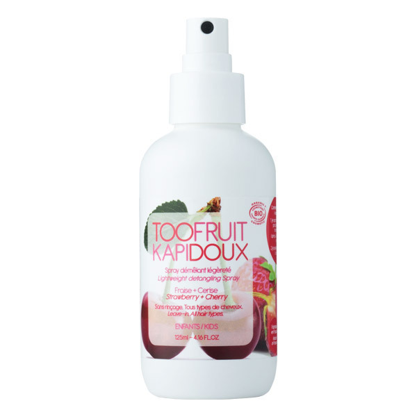 TOOFRUIT - Démêlant Fraise cerise Démêlant légèreté sans rincage 125ml TOOFRUIT - Démêlant Fraise cerise Démêlant légèreté sans rincage 125ml
