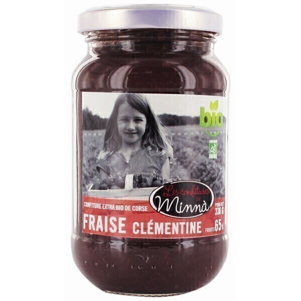 Les spécialités de Minnà - Confiture fraise clémentine 350g Les spécialités de Minnà - Confiture fraise clémentine 350g