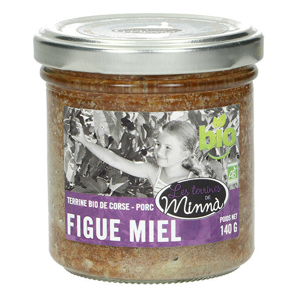 Les spécialités de Minnà - Terrine de porc figue et miel de corse 140g Les spécialités de Minnà - Terrine de porc figue et miel de corse 140g