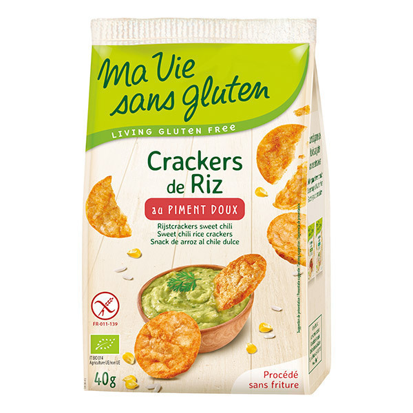 Ma Vie Sans Gluten - Crackers de riz au piment doux 40gr
