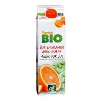 Planète Bio - Jus d'orange avec pulpe Bio 1L
