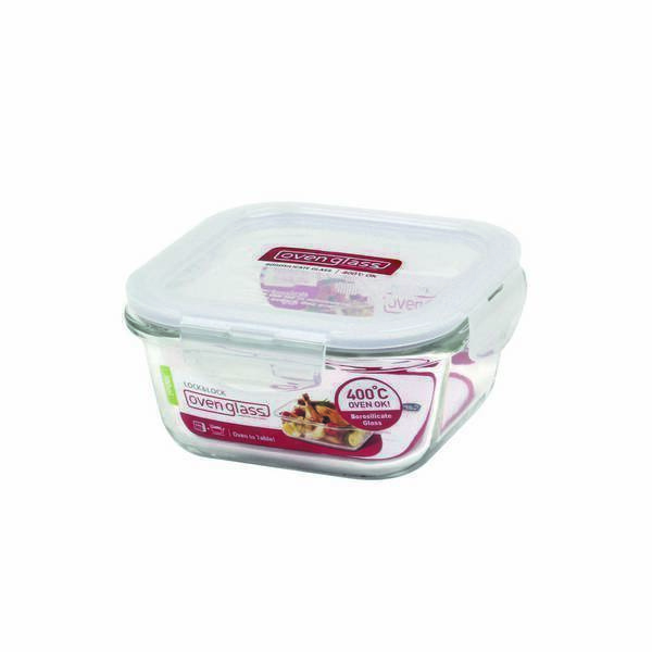 Lock & Lock - Boîte Carrée en verre 500ml Lock & Lock - Boîte Carrée en verre 500ml