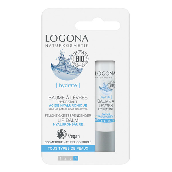 Logona - Baume lèvres hydratant à l'acide hyaluronique 4,5g
