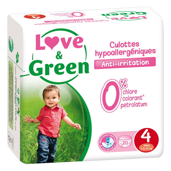 Love & Green - Pack 4x20 Culottes apprentissage T4 7-14kg Love & Green - Pack 4x20 Culottes apprentissage T4 7-14kg
