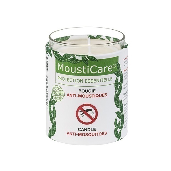 Mousticare - Bougie anti-moustiques sans paraffine 160g