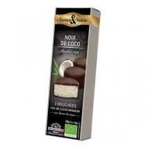 Saveurs & Nature - Bouchées de Chocolat noir 70% - Coco 3x15g