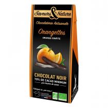 Saveurs & Nature - Orangettes confites Chocolat noir 125g