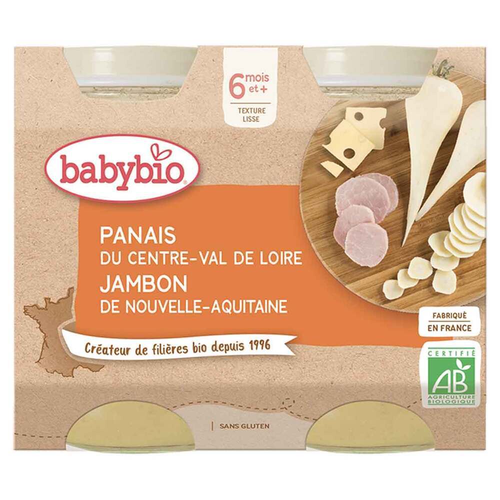 Babybio - Petits pots Panais Jambon Gruyère 2x200g