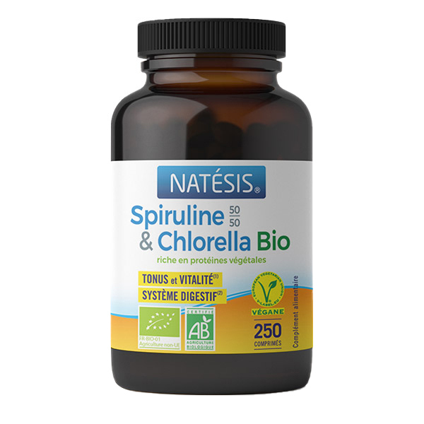 Natésis - Spiruline & Chlorella 50-50 400 mg 250cp