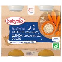 Babybio - Petits Pots Mouliné Carotte Quinoa 8mois 2x200g