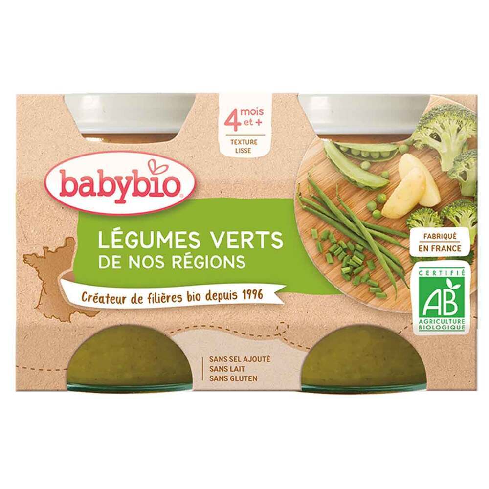 Babybio - Babybio Légumes Verts dès 4mois 2 x 130g