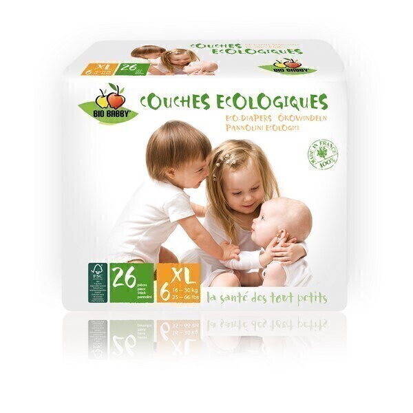 Bio Babby - Couches Bio Babby x 26 - T6 XL 16-30kg Bio Babby - Couches Bio Babby x 26 - T6 XL 16-30kg