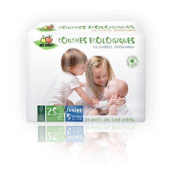Bio Babby - Couches Bio Babby x 28 - T5 Junior 12-25kg Bio Babby - Couches Bio Babby x 28 - T5 Junior 12-25kg