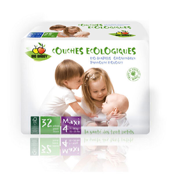 Bio Babby - Pack 8x32 Couches Bio Babby T4 Maxi 7-16kg Bio Babby - Pack 8x32 Couches Bio Babby T4 Maxi 7-16kg