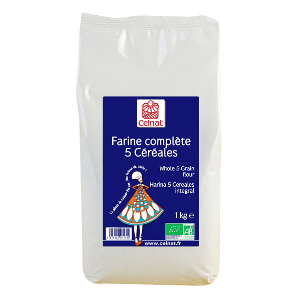 Celnat - Farine complète 5 céréales bio 3kg