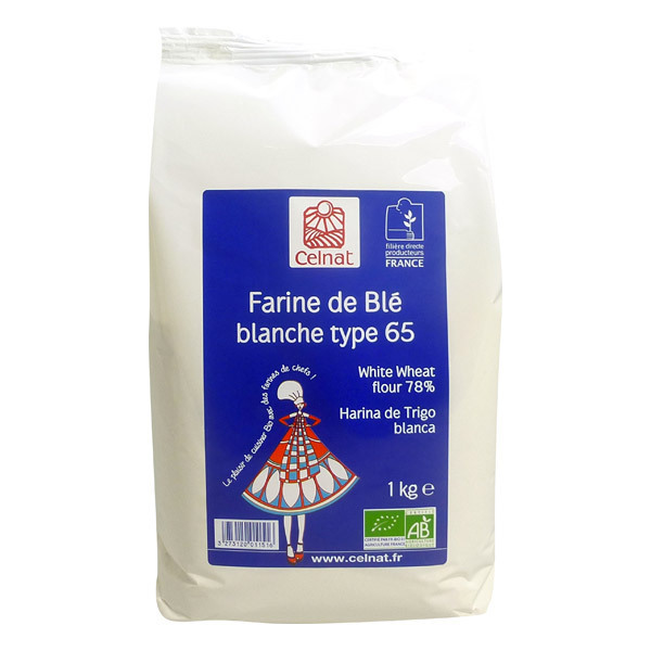 Celnat - Farine de blé blanche T65 bio - 5 kg