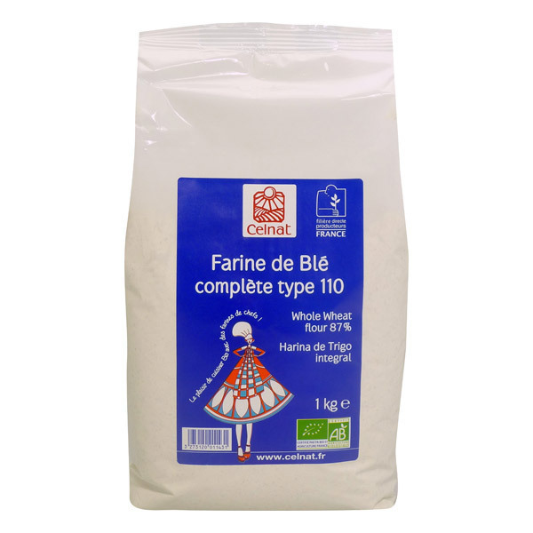 Celnat - Farine de blé semi-complète T110 bio - 5 kg