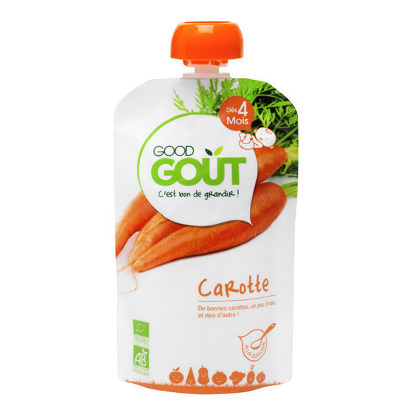Good Gout - Lot 2 Gourdes de Légume - Carotte 120g Good Gout - Lot 2 Gourdes de Légume - Carotte 120g